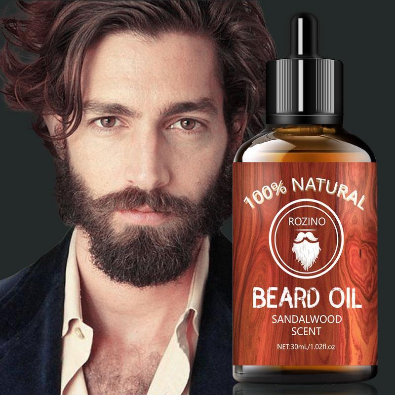 Product Introduction of 30ml Sandalwood Scented Beard Oil, Hydrating Beard Care Oil for Men, Anti-frizz Beard Styling Product 6