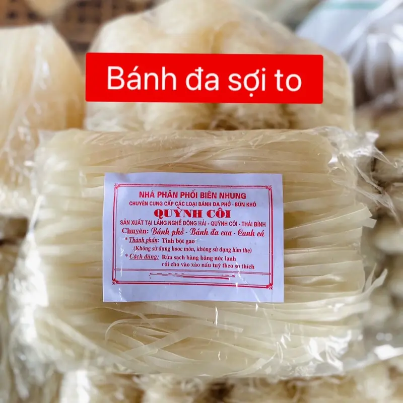 Bánh đa khô Thái Bình (bánh phở, mì gạo) sợi thẳng, dai ngon túi 1kg 2
