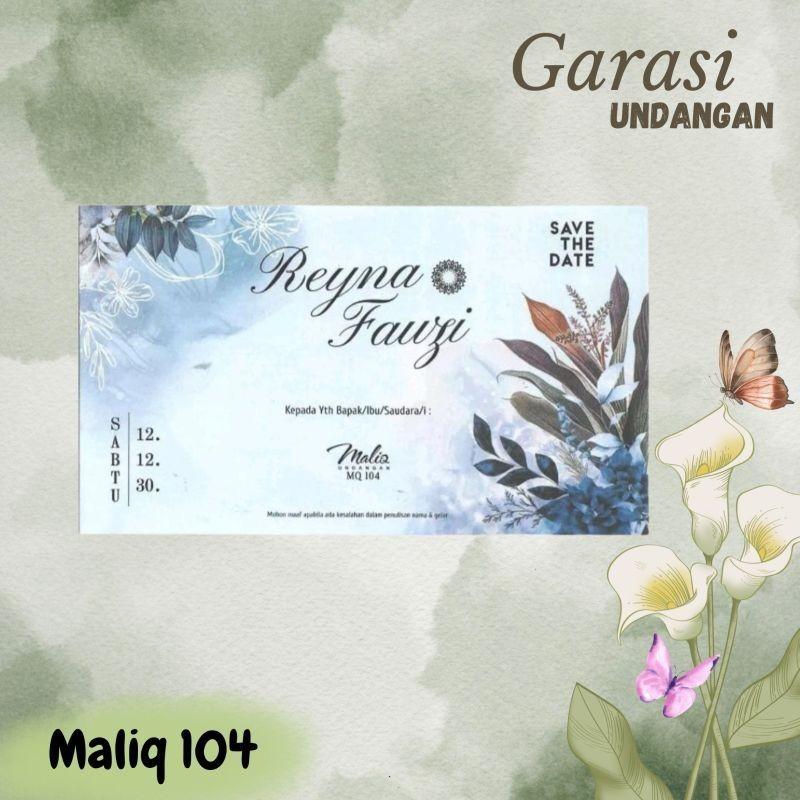 Undangan Pernikahan PROMO Terbatas MALIQ 104   | Paket Lengk Elegan Modern Paket Lengkap 100 PCS Gratis Label & Plastik - JanjiKita | Default
