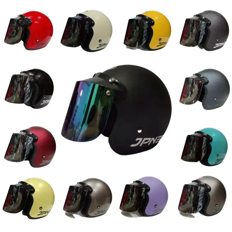 HELM BOGO Clasic JPN arc ORIGINAL RETRO CLASSIC SNI Kaca Gold