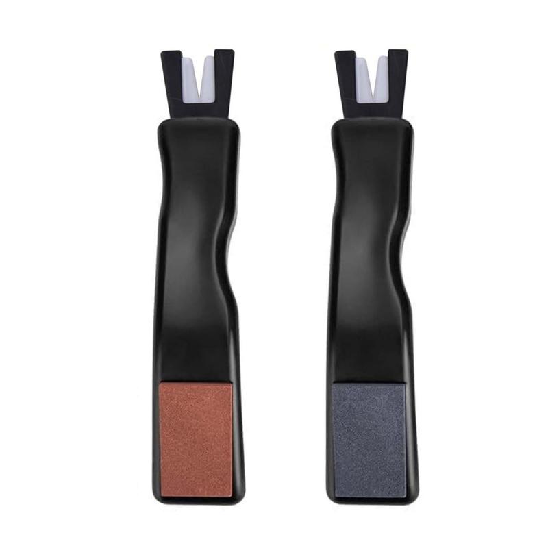 [Duontr]- Ice Skate Blade Sharpener Premium Ice Skate Sharpener Set for Hockey Skates Double-sided Ceramic Whetstone Blade Sharpening Tool 2 Pcs Accessories for Edges 3