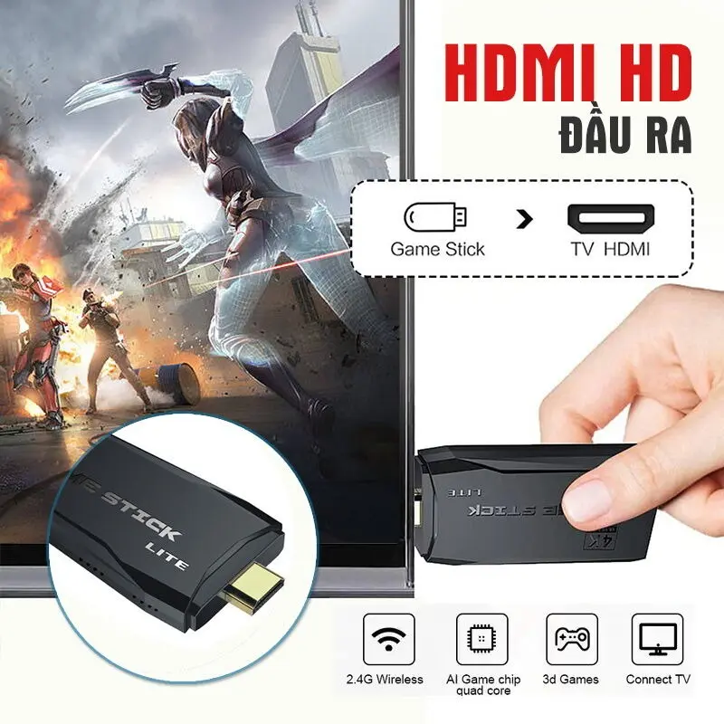 Bảng điều khiển trò chơi TV, Bộ điều khiển trò chơi TV tại nhà HDMI tay cầm đôi M8, 10.000 trình mô phỏng trò chơi 3