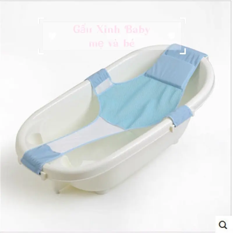 Lưới tắm gấp gọn tiện lợi cho bé sơ sinh, màu xanh và hồng - Voi 0