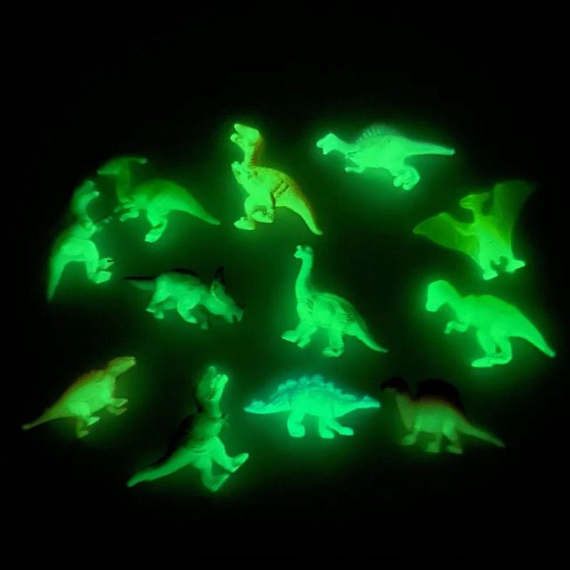 Product Introduction of 12 Mini Luminous Dino Toys - Glow-in-Dark Party Favors for Kids' Birthdays 4