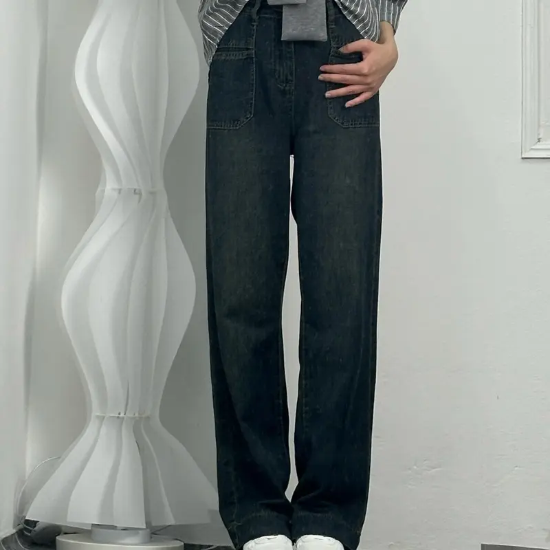 PINKY JEANS - Quần jeans nữ cạp cao lưng chun hàng Quảng Châu