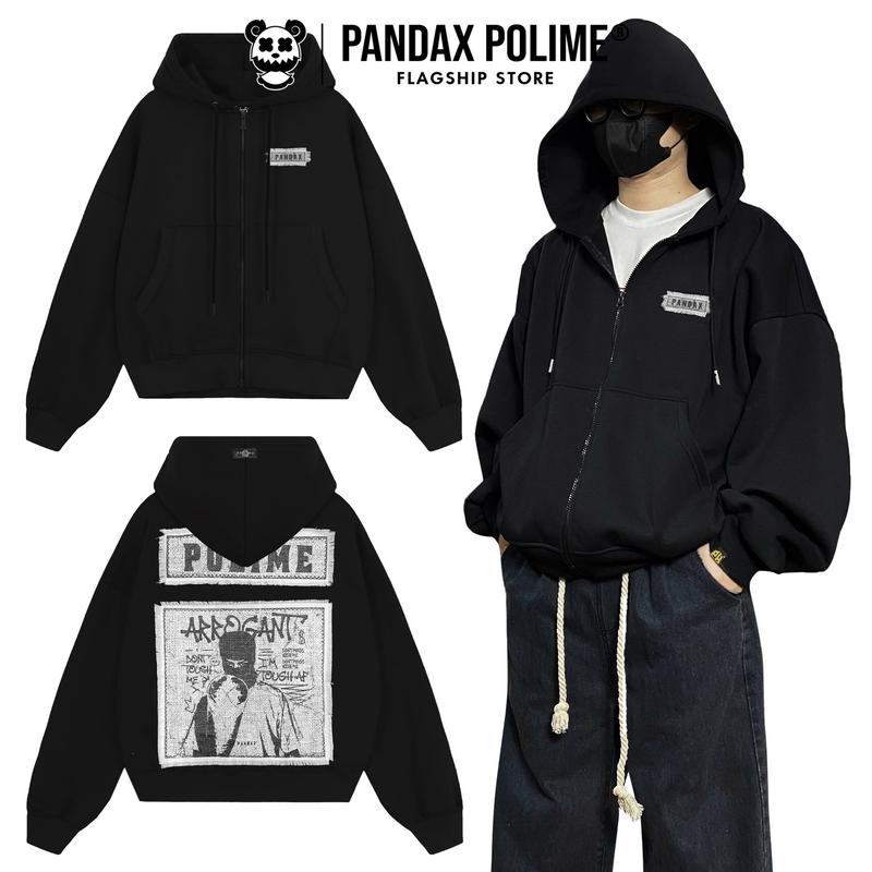 Áo khoác nỉ hoodie boxy với vải 2 da local hai lớp cotton chống nắng form rộng ngắn phong cách unisex bigsize nam nữ. Được thêu dập vải local brand pandax polime.