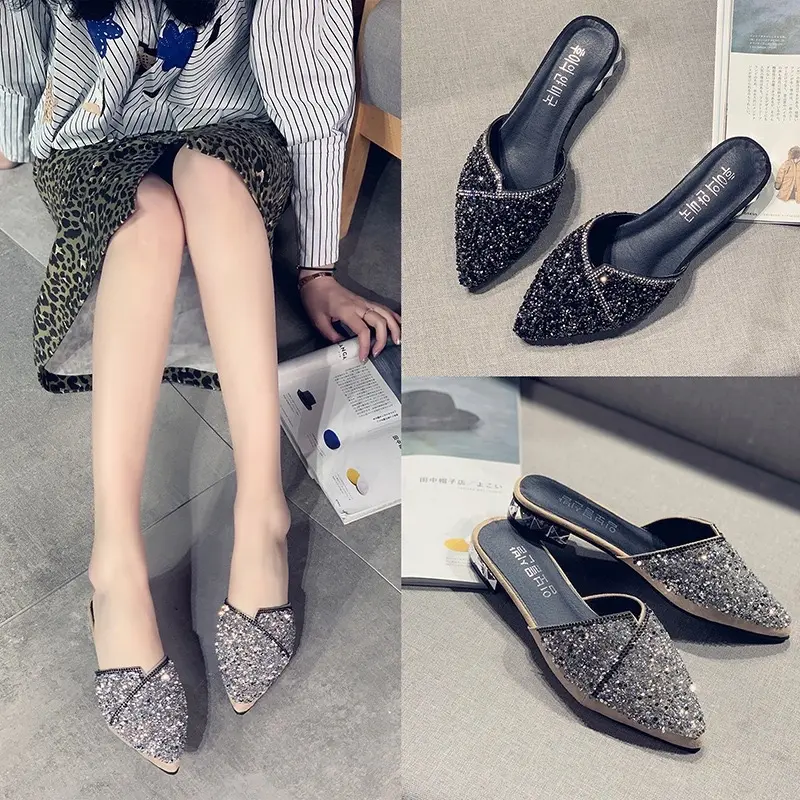( Lỗi nhỏ ) _ Sục nữ đính đá mũi nhọn đế 2,5cm siêu xinh