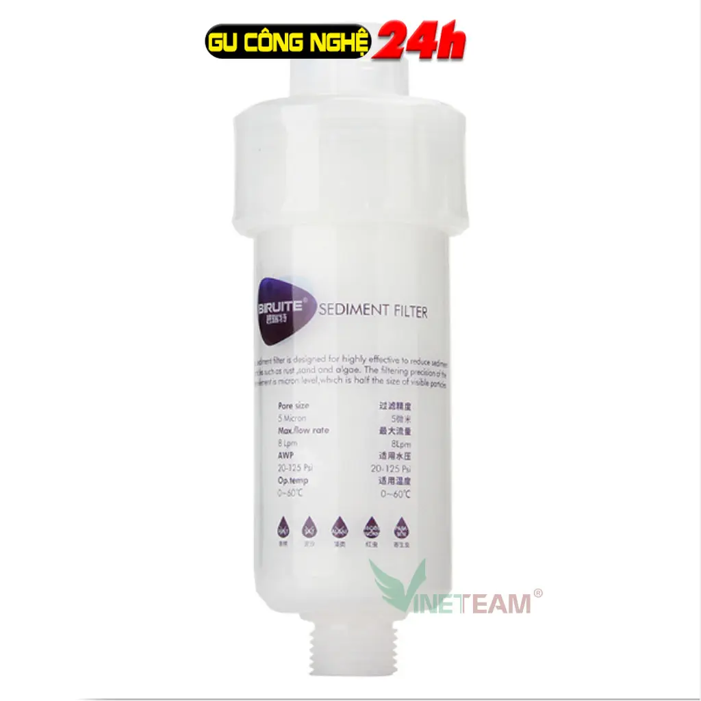 Thiết bị lọc nước sinh hoạt đầu nguồn tại vòi máy gia đình - Bộ lọc nước máy giặt - Cốc lọc sơ cấp - dc4493