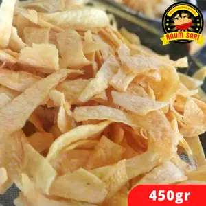 Mangleng Keripik Singkong Asin Original - Anum Sari Goreng Food