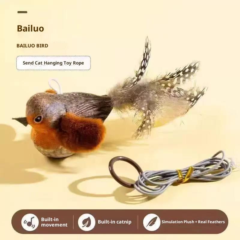 Đồ chơi biết nói cho mèo, Cảng Muse, Thực tế, với cỏ mèo và lông vũ, Chuyển động tự động, để chơi và giải trí cho mèo