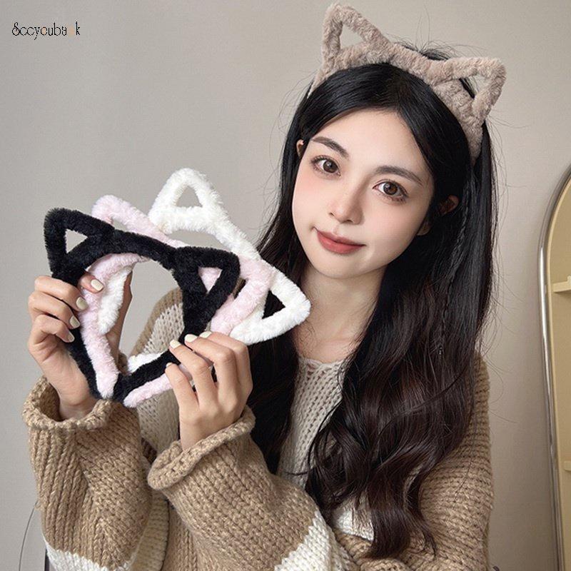 Băng Đô Tai Mèo Nhồi Bông Dễ Thương Cho Nữ Và Bé Gái, Thời Trang Mùa Thu Đông, Phim Hoạt Hình Đáng Yêu, Lông Thú, Không Trượt, Vòng Tóc, Trang Phục, Mũ Đội Đầu Dự Tiệc, Phụ Kiện Tóc, Cửa Hàng Trang Sức