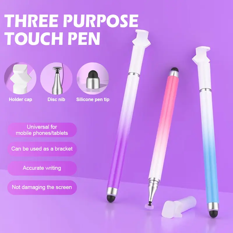 【COD】[Model Terbaru]Pemegang Pen Cover Dual Head Touch Pen Phone Tablet Pena Kapasitif Lukisan Pena Tulisan Tangan