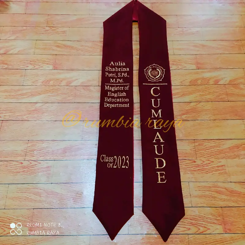 Selempang wisuda leher/ kalung bludru #E 2