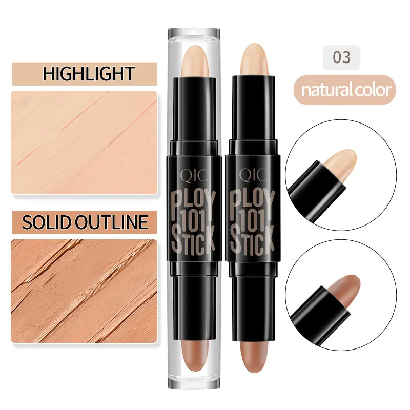 Beauty QIC Dual Head Concealer Stick Highlighter Concealer Bronzer Makeup Cosmetic camille eyeshadow vice  lipstick o two o two