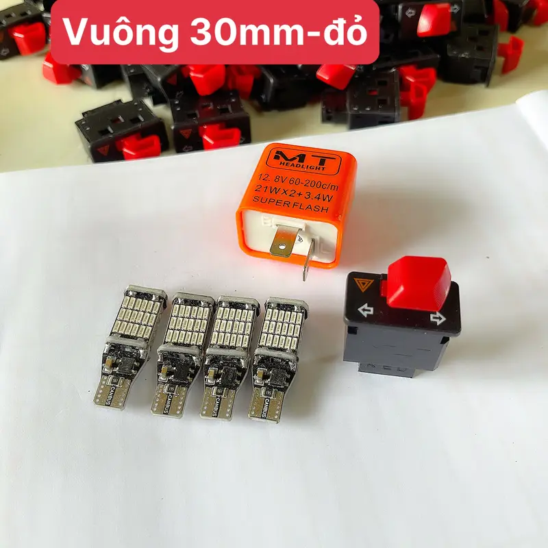 Combo Haza+4 Bóng T15 Siêu Sáng Gắn Wave 50/100/110 Win V1 V2 V3 6