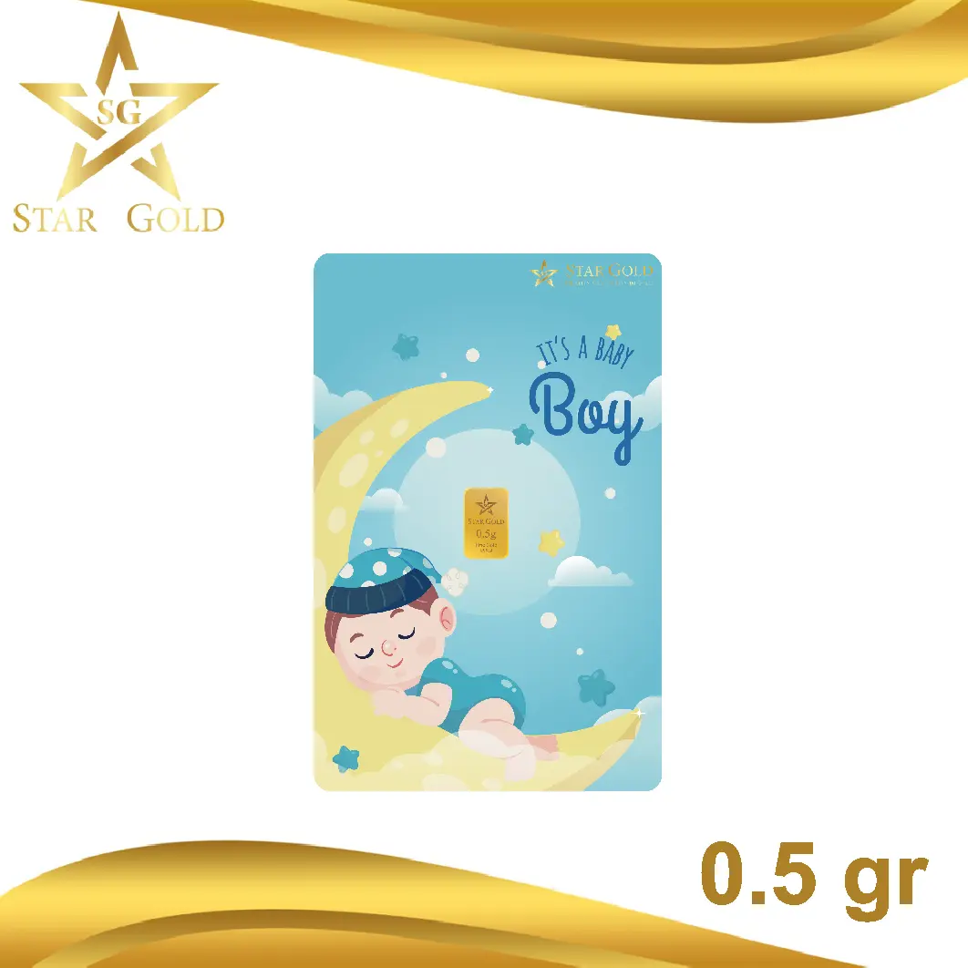 Emas Logam Mulia Star Gold Series Boy 0.5gr dan 1gr