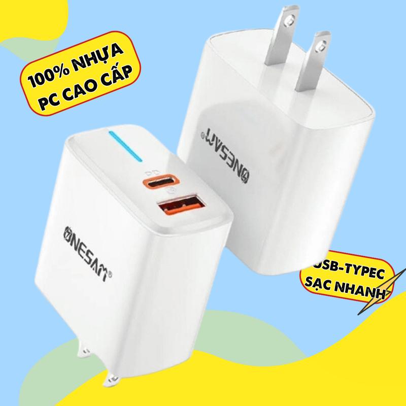 Củ sạc nhanh DCTEK Y06 chính hãng 2 Cổng Type-C PD 20W và USB QC 3.0 sạc nhanh 2 thiết bị cùng lúc Phụ Kiện ip