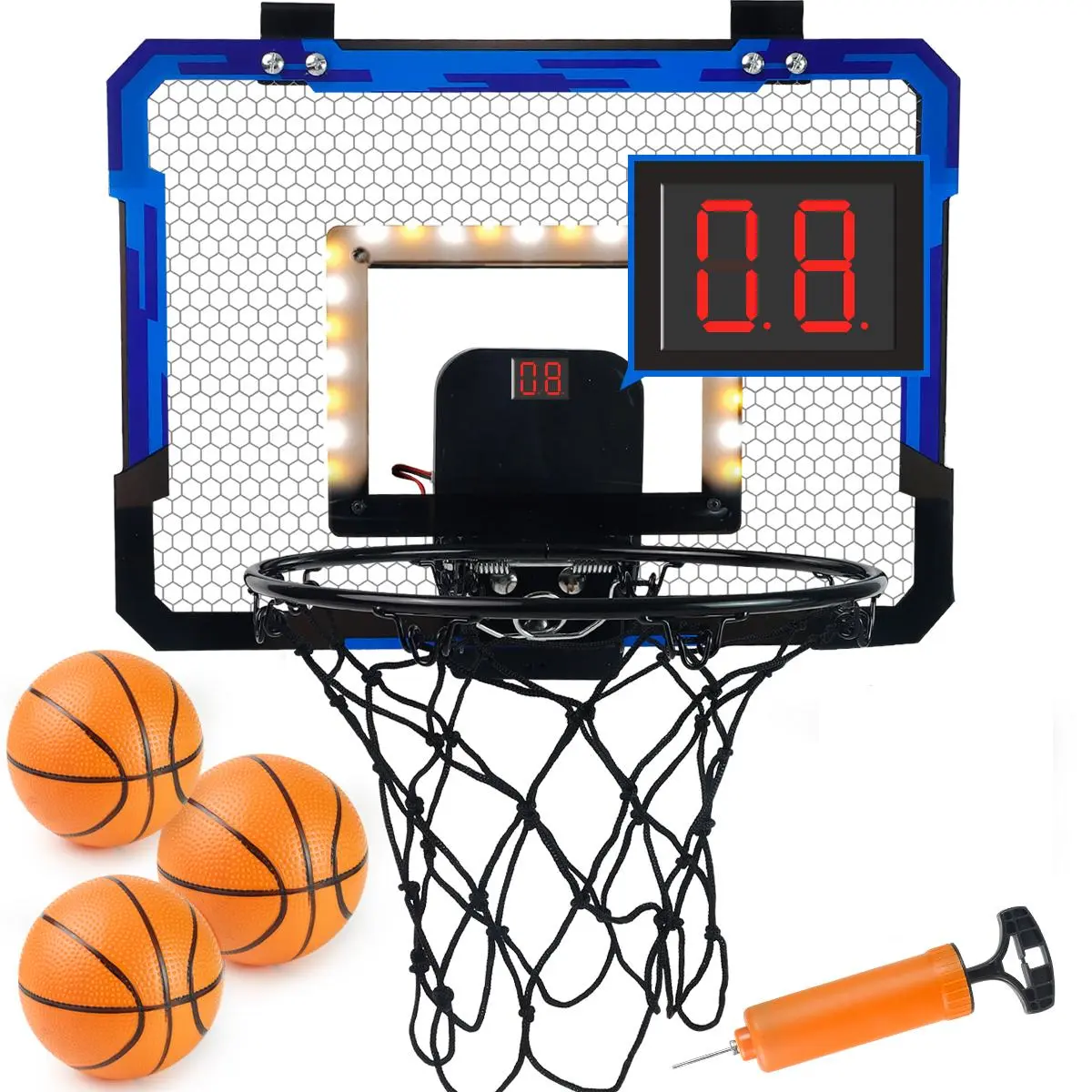 Basketball Hoop Toy Kit, 1 Set Indoor & Outdoor Basketball Hoop Toy with Ball & Score Board & Install Accessories, Basketball Game Toy for Boys & Girls