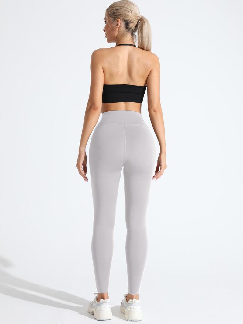 Product Introduction of Women's Solid High Waist Thermal Lined Sports Leggings, Casual Comfy Breathable Skinny Pants for Yoga Gym Workout Running, Ladies Curvy Sportswear for Fall & Winter 12