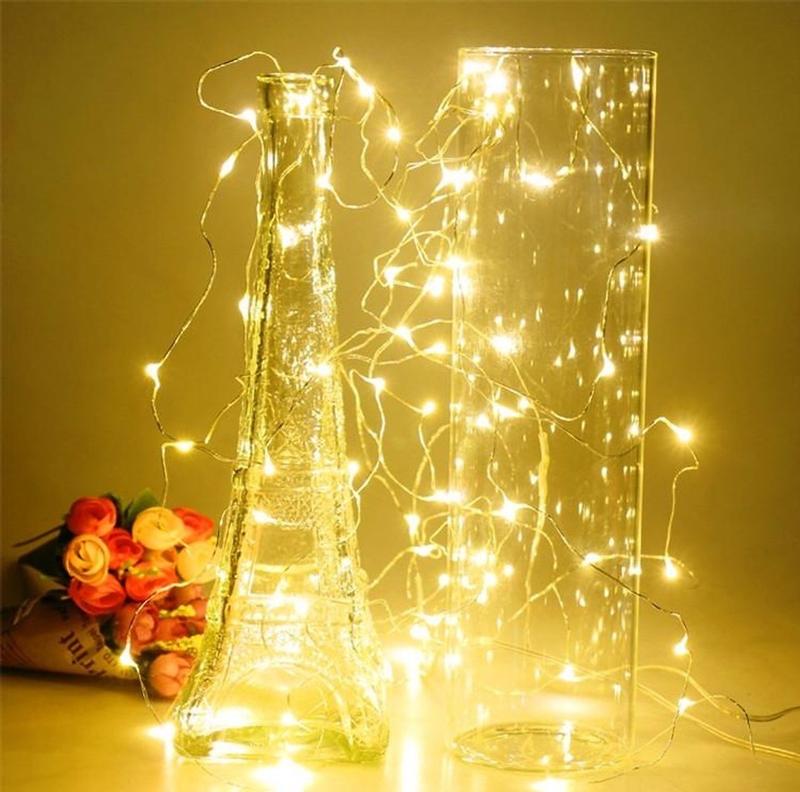 Đèn Led Xài Pin AA 3 Mét 30 Bóng Đom Đóm Fairylight Không Chớp Trang Trí Nhà Cửa Noel Tết