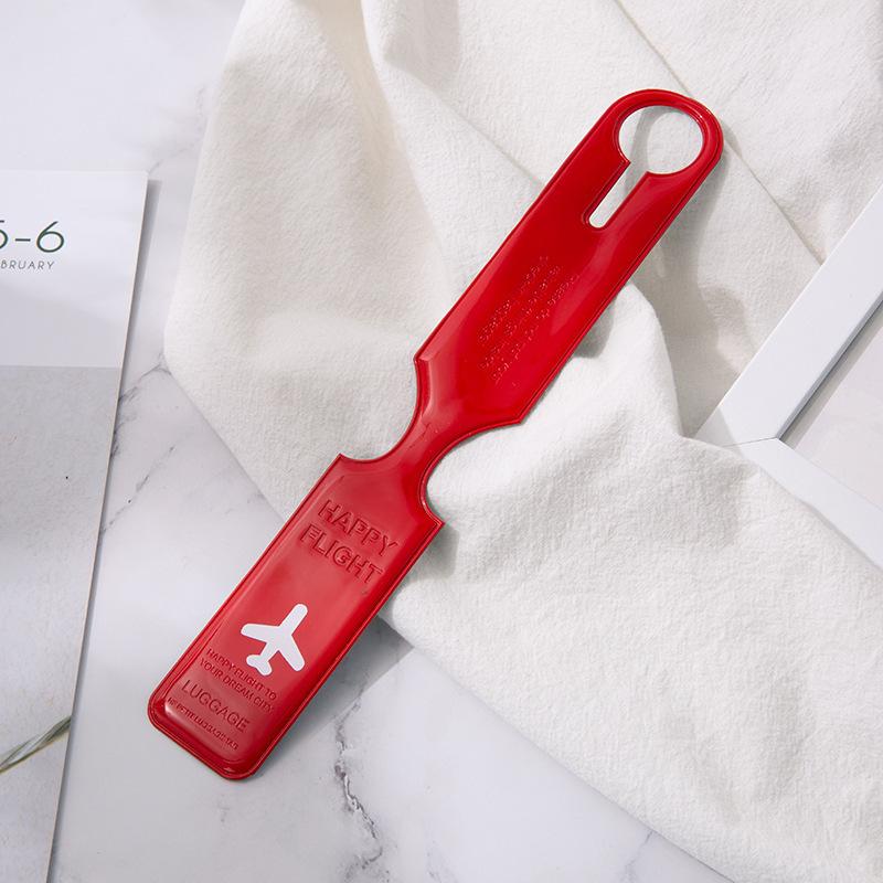 Product Introduction of 1/2pcs PVC Strip Luggage Tag Boarding Pass Portable Checked Pendant Luggage Case Anti-loss Tag Identification Tag Travel Accessory 13