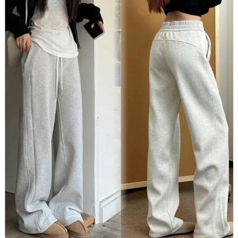 Quần  Nỉ Ống Suông Loại Đẹp Phom mới hách dáng Nữ Pants Nhung Women Ong 3