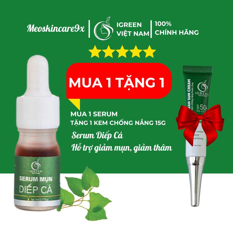 Serum diếp cá thiên nhiên hỗ trợ giảm mụn giảm thâm se khít lỗ chân lông dành cho mọi loại da đặc biệt da dầu da hỗn hợp thiên dầu da nhạy cảm phù hợp với mọi lứa tuổi hỗn hợp kiểm soát lỗ chân lông serum & tinh chất Skincare Women Nữ Làm Đẹp Da