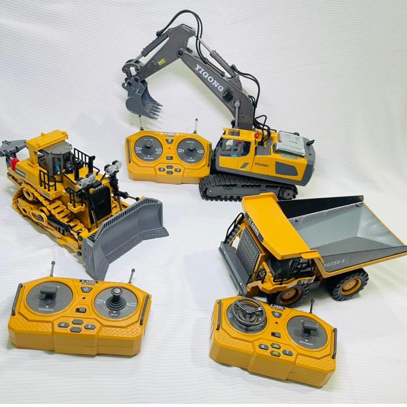 Máy Xúc, Xe Ben,Xe Ủi Thùng Sắt Pin Sạc Cho Bé- Xe Điều Khiển Từ Xa Cho Bé Toy Đồ Chơi Ô Tô Ô Tô