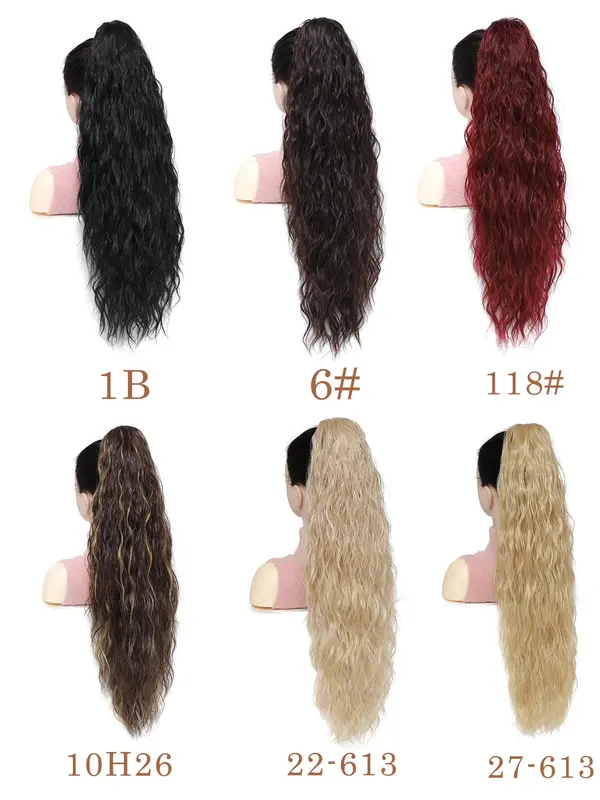 30 Inch Long Curly Ponytail Extension, Synthetic Hair Extensions for Women, Gorgeous Fluffy Hair Piece, Synthetic Hairpiece for Daily & Party Use, Hairextensions 6