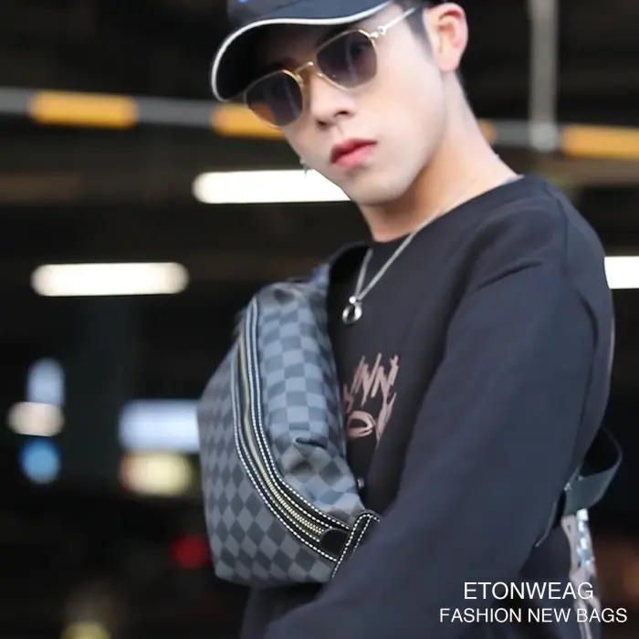 Max-Mor M058 Tas Selempang Kulit Pria Waist Bag Cowok Pinggang Waistbag multifungsi waist bag casual 4