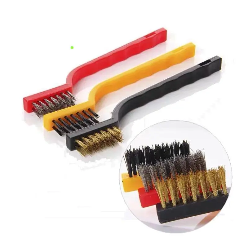 Set 3 bàn chải sắt đánh rỉ sợi kim loại WECOOK - Chổi cọ vệ sinh đầu nhỏ chuyên dụng cho nhà bếp (CSNC19) Làm Sạch 8