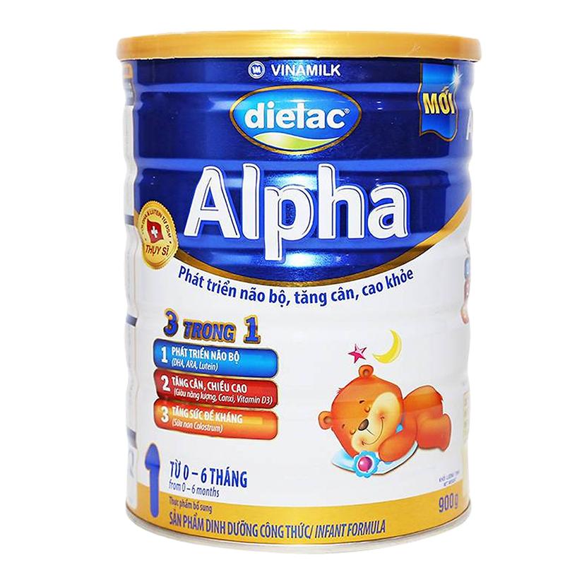  Sữa bột Dielac Alpha Vinamilk 900G - Số 1 2 3 4 