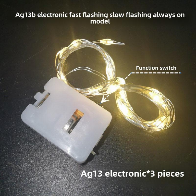 Product Introduction of Cross-Border Hot-Selling Christmas Decoration Lights Gift Box Cake Decoration Copper Wire Lights LED Battery Box Copper Wire String Lights Battery Powered LED Copper Wire Light String 5