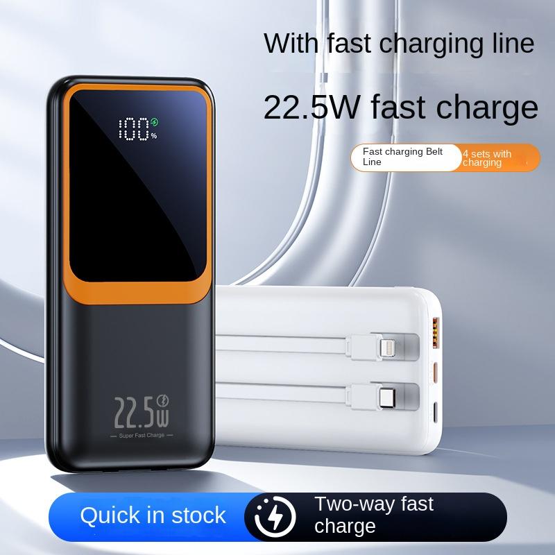 Sạc Dự Phòng, Dung Lượng Lớn 10000mAh, Hiển Thị Công Suất, Tích Hợp Cáp 0