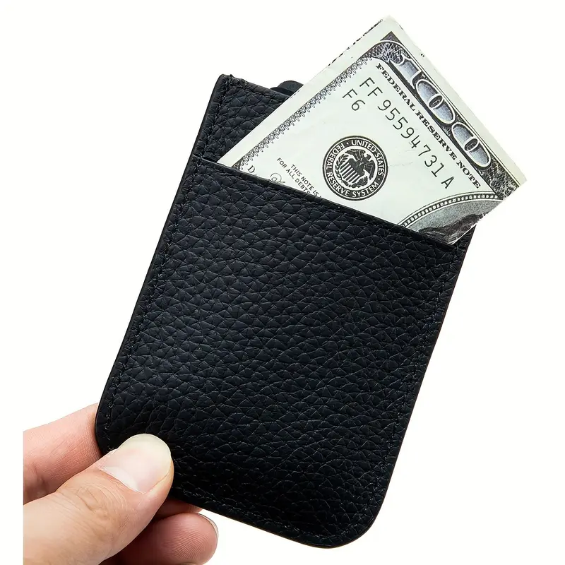 2pcs RFID Blocking Slim Card Wallets - Genuine Leather Credit Card Holder for Men & Women, Minimalist Design with Snap Closure, Teal & Black, Ultra-Thin & Compact RFID Protection, Rfid Protection Wallet |     Sleek Wallet Design |     Genuine Leather Wall 2