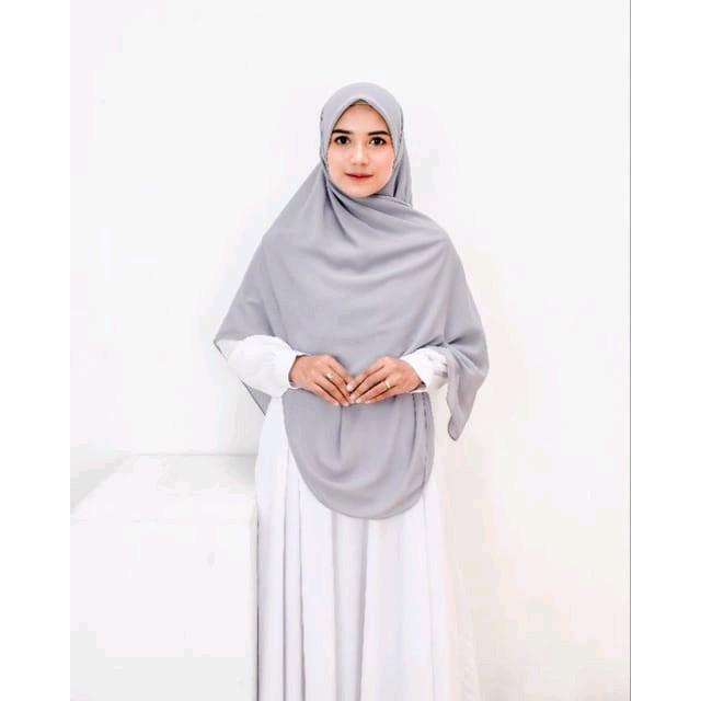 Kerudung Segi empat oval Syari 140x140 ceruty babydoll premium Jilbab Muslim Nyaman 4