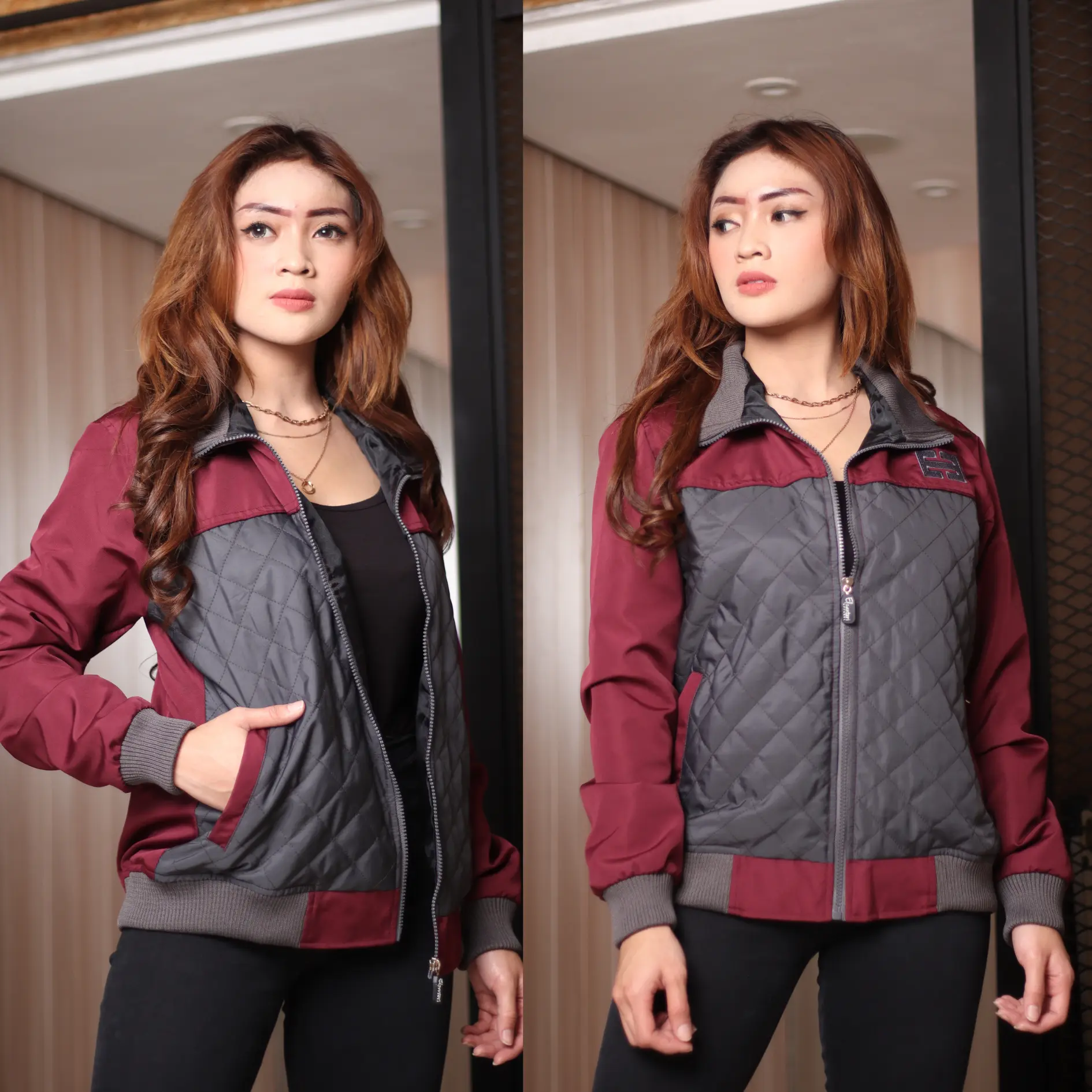 Elzanteri Apparel - Jaket Bomber Pria Wanita Tahan Air dan Angin Jaket Bahan Parasut Jaket Motor Casual Outdoor Sport Outer Simplicity Series