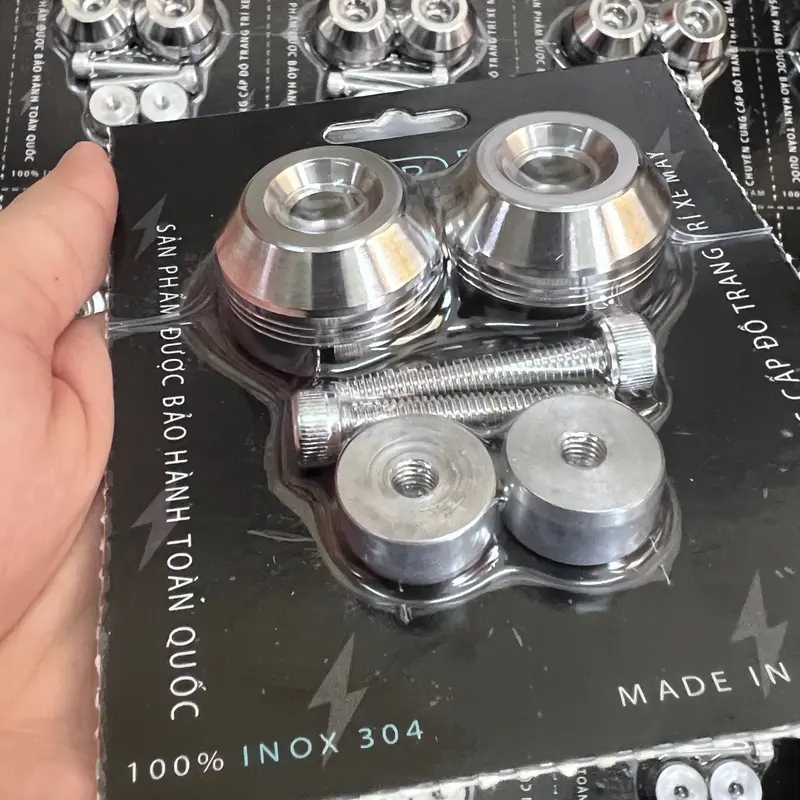 Gù tay lái 230gram inox 304 gắn cho tất cả dòng xe trừ tay ga đời mới Phụ Kiện Phụ Tùng 5