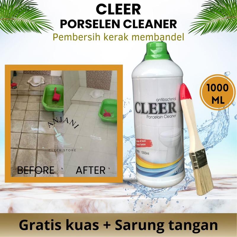 CLEER CAIRAN PEMBERSIH KAMAR MANDI (free kuas dan sarung tangan ) ukuran 1000ml 5