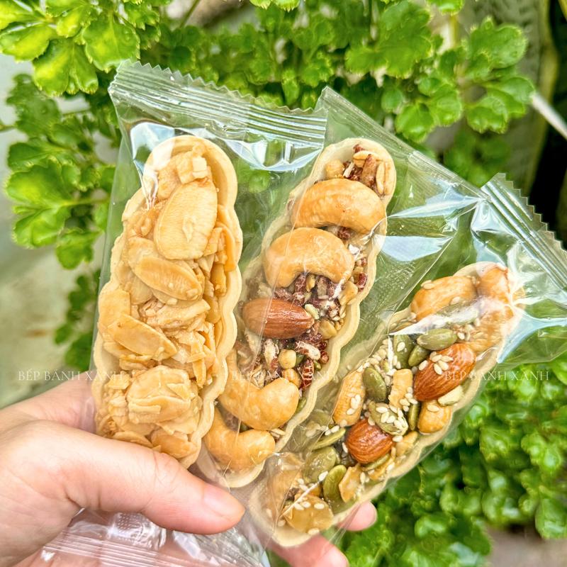 1KG COMBO 3 loại Bánh Thuyền hạt dinh dưỡng tiện lợi dễ ăn thanh bánh không đường ăn vặt ăn kiêng snack healthy kẹo hạt mix vị