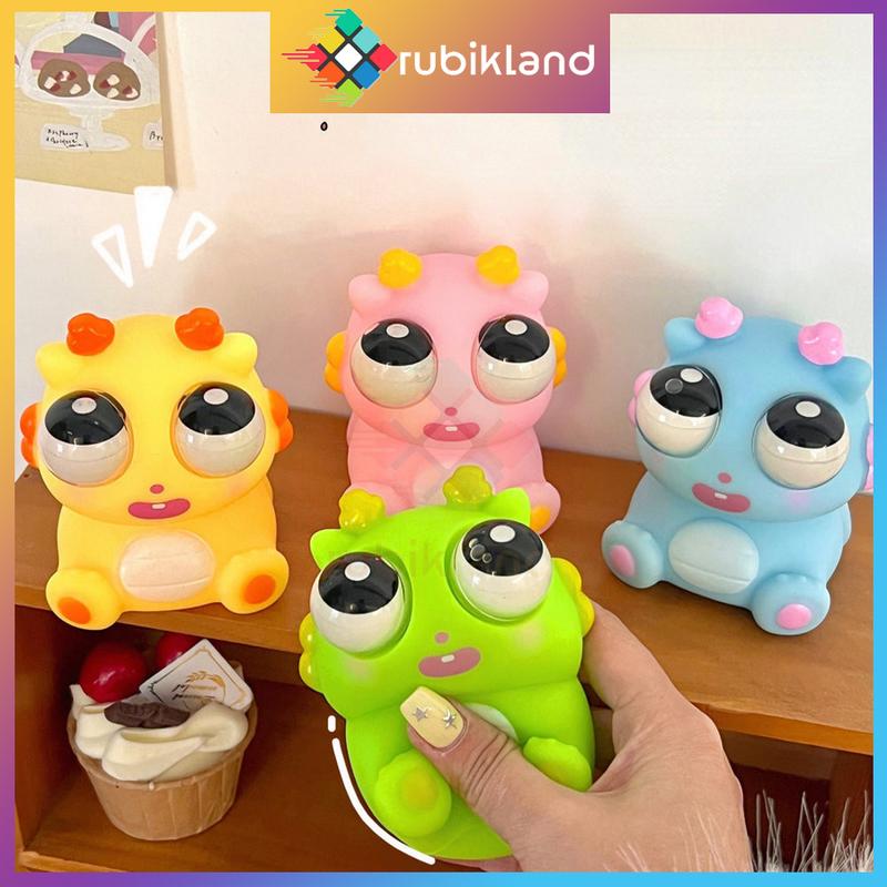  Rồng Mắt Lồi Squishy Nắn Bóp Đàn Hồi Giảm Stress Slime Hình Rồng Khủng Long Đồ Chơi Trẻ Em Hot Trend Giảm Căng Thẳng 