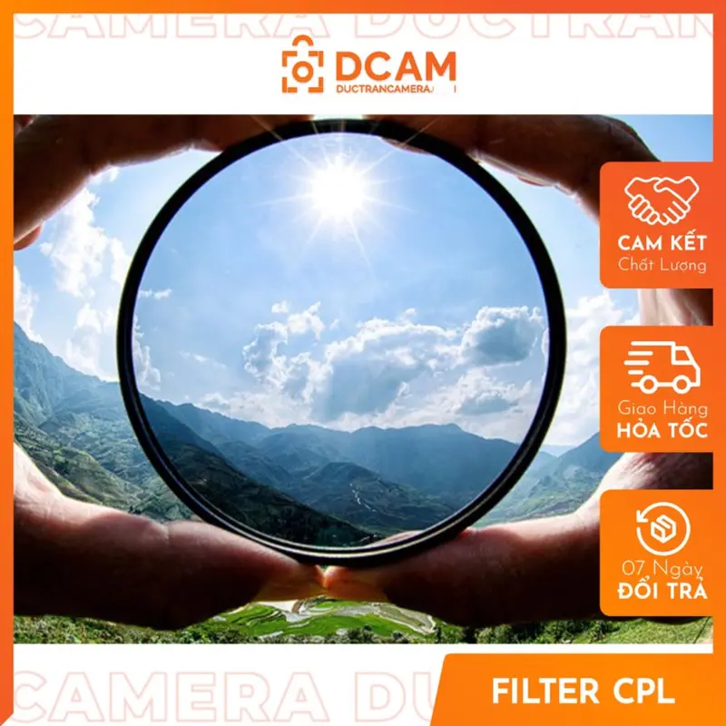 FILTER CPL kính lọc đường kính phi 40,5mm 43mm 49mm 52mm 55mm 58mm 62mm 67mm 72mm 77mm 82mm 0