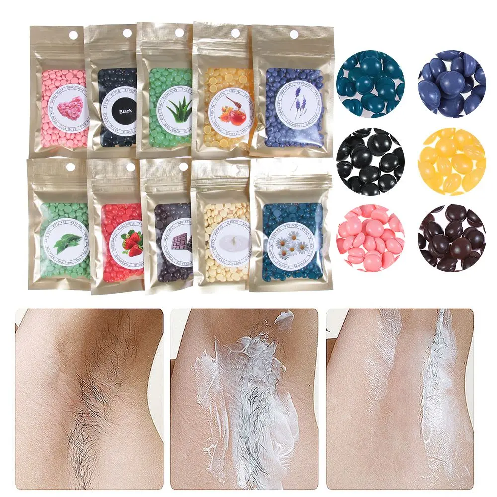 Sáp tẩy lông dạng viên, Sắc đẹp, Không có Strop, Đa hương vị, Unisex, Sáp tẩy lông nóng, Sáp tẩy lông cơ thể, Hạt sáp cứng, Sáp viên