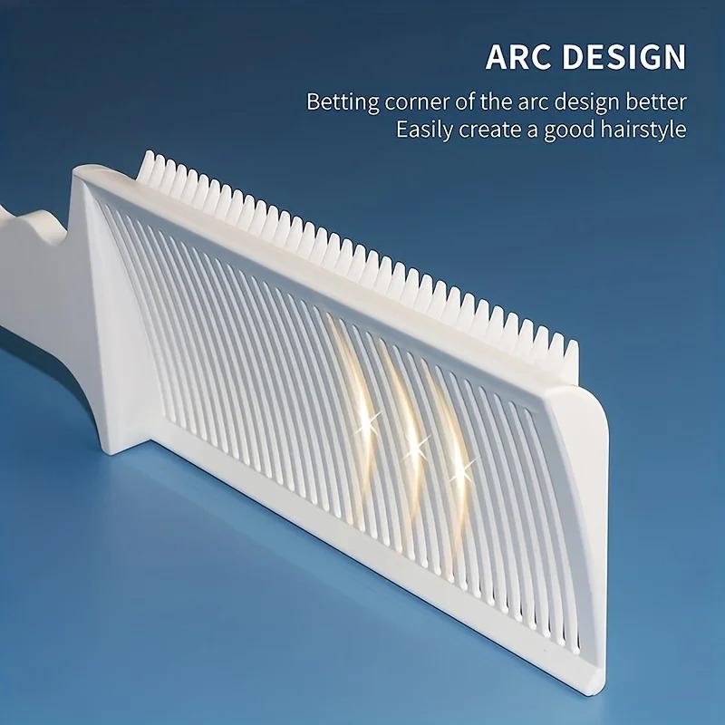 Product Introduction of Fading Comb Professional Barber Clipper Blending Flat Top Hair Cutting Comb For Men Heat Resistant Fade Brush Salon Styling Tool Haircare Heatless 4
