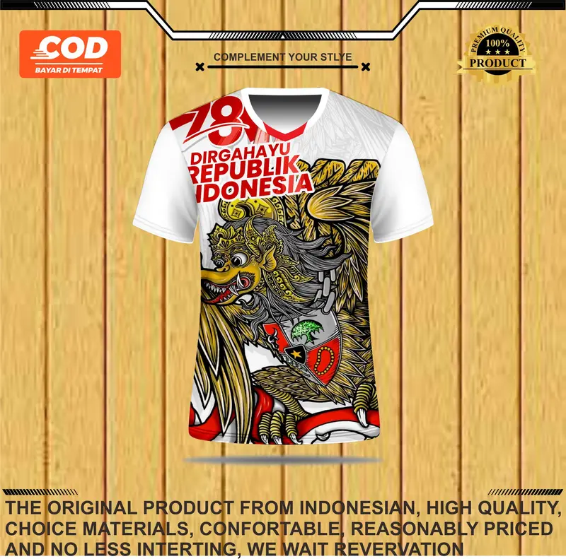 JERSEY BAJU ATASAN PRINTING HUT RI YG KE 78 Sport 3