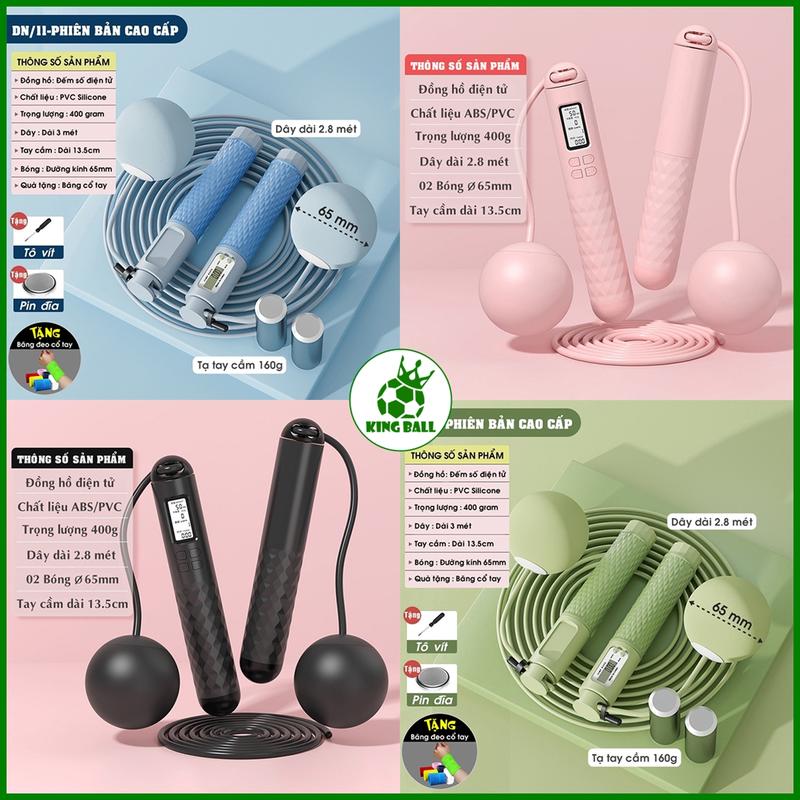 Dây Nhảy Không Dây Thể Thao Nam Nữ Dây Nhẩy Thể Dục Trẻ Em Người Lớn Lõi Thép Có Đếm Số Vòng Phụ Kiện Tập Gym Tại Nhà