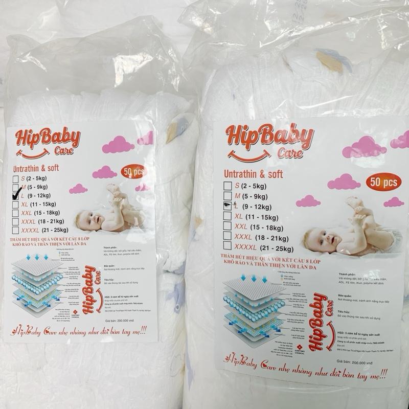 Combo 2 bịch bỉm Quần HipBaby (100 miếng) thấm hút tốt đủ size cho bé từ m đến 3 xl 3