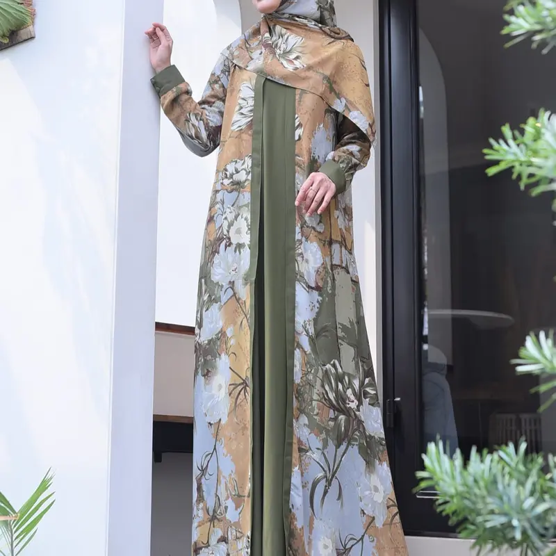 [sabia] faiqa dress set pasmina kotak ceruty 0