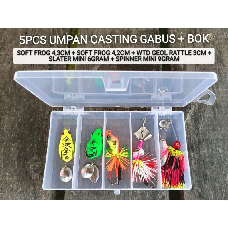 Paket Hemat 5Pcs Umpan Casting Gabus Dan Toman