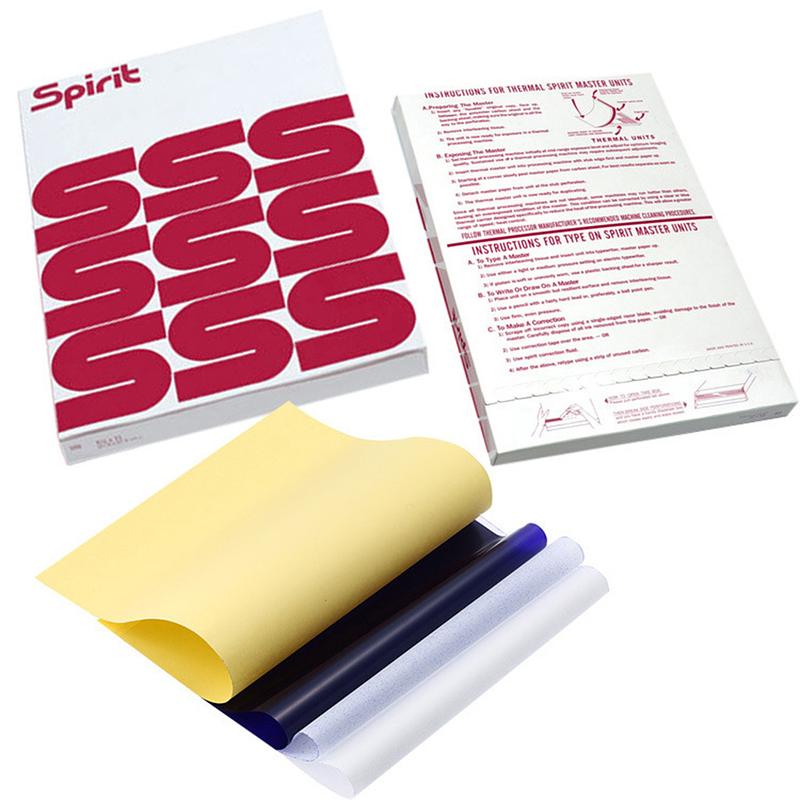 LESHE 100 Sheets Tattoo Transfer Paper A4-Size 4 Layers Spirit-Stencil Carbon 5